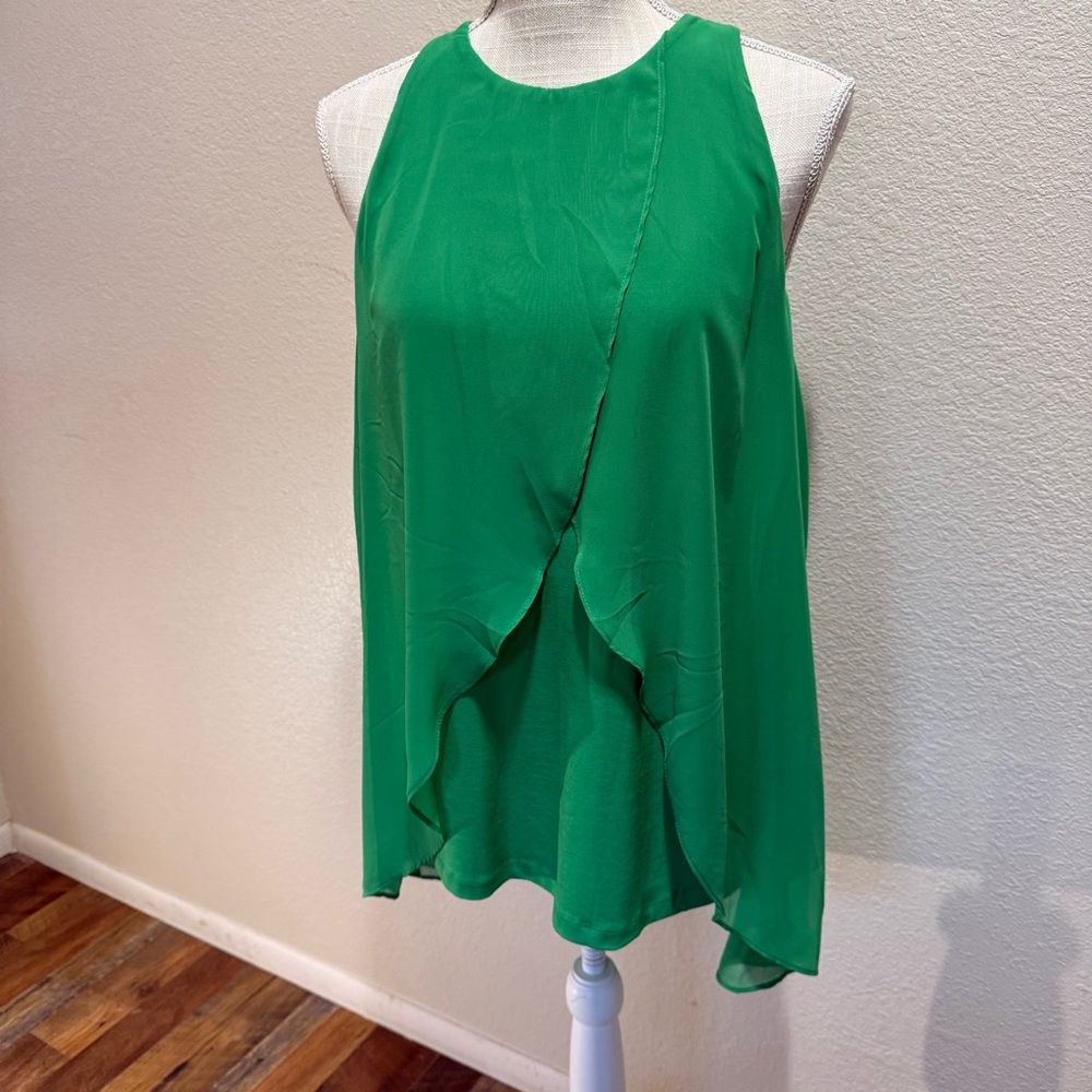 NY&C 7th Avenue Design Studio - Chic Green Sleeveless Blouse - Size Large - NWT